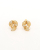 Christian Dior Leaf Motif Rhinestone Clip-on Earrings