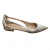 Massimo Dutti Silver Laminated Leather Ballerinas
