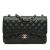 Chanel Classic Double Flap Jumbo Matelassè Caviar Leather 2-Ways Flap Handbag Black