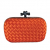 Bottega Veneta Knot Clutch en soie orange et profils  en serpent' d'eau
