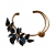 Elie Saab Magnificent blue and gold floral collar necklace