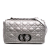 Christian Dior B Dior Silver Calf Leather Medium Metallic skin Cannage Supple Caro Bag Italy
