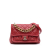 Chanel B Chanel Red Lambskin Leather Leather Small Quilted Lambskin Chain Link Flap Italy