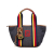 Fendi B Fendi Blue Denim Denim Fabric Mini Lock Shopping Tote Italy