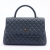 Chanel Coco Handle Large Caviar 2way Navy Blue Ruthenium