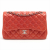 Chanel Classic Double Flap Jumbo Lambskin Leather Chain Bag Red/Orange