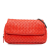 Bottega Veneta B Bottega Veneta Red Calf Leather Intrecciato Chain Flap Crossbody Italy