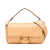 Fendi B Fendi Brown Beige Calf Leather Zucca Embossed Baguette Satchel Italy