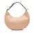 Fendi AB Fendi Brown Nude Calf Leather Small Fendigraphy Hobo Italy