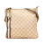 Gucci B Gucci Brown Beige with Gold Canvas Fabric GG Jolicoeur Crossbody Italy
