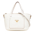 Prada B Prada White Calf Leather Vitello Daino Front Pocket Tote Romania