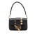 Fendi B Fendi Black Calf Leather Versace Vitello Seta Fendace Mini Brooch Baguette Satchel Italy