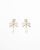 Chanel Coco Mark Ribbon Pearl Dangling Earrings