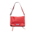Prada B Prada Red Calf Leather Glace Etiquette Flap Crossbody Italy