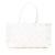 Bottega Veneta AB Bottega Veneta White Lambskin Leather Leather Small Lambskin Intrecciato Cabat Tote Italy