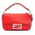Fendi AB Fendi Red Calf Leather Mini Baguette Satchel Italy
