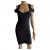 Herve Leger Enganliegendes schwarzes Kleid