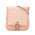 Fendi B Fendi Brown Beige with Pink Canvas Fabric Zucchino Crossbody Italy