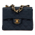 Chanel B Chanel Black Satin Fabric Mini Square Quilted Single Flap France