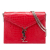 Saint Laurent B Saint Laurent Red Calf Leather Croc Embossed Monogram Cassandra Clasp Bag Italy