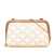 Celine B Celine White Coated Canvas Fabric Triomphe Clutch On Chain Italy