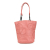 Bottega Veneta B Bottega Veneta Pink Blush Goatskin Leather Small Intrecciato Trimmed Cervo Bucket Bag Italy