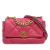 Chanel 19 Medium Lambskin Leather Matelassè Flap Handbag Pink