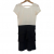 Claudie Pierlot Robe RINGO courte noire et blanche,