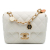 Chanel White Mini Square Classic Lambskin Casino Royale Charms Single Flap France