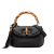 Gucci Bamboo Medium Leather Top-handle Handbag Black