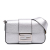 Fendi B Fendi Silver Calf Leather Baguette Crossbody Italy
