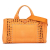 Prada B Prada Orange Canvas Fabric Canapa Bijoux Satchel Italy