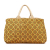 Prada B Prada Yellow Mustard Canvas Fabric Large Printed Canapa Satchel Italy