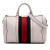 Gucci B Gucci White Calf Leather Medium skin Web Joy Boston Bag Italy