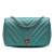 Chanel B Chanel Blue Turquoise Caviar Leather Leather Small Chevron Caviar Statement Flap France