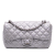 Chanel B Chanel Silver Calf Leather Quilted Aged skin On The Rocks Flap France