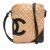 Chanel B Chanel Brown Beige with Black Lambskin Leather Leather Lambskin Cambon Ligne Crossbody Italy