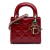 Christian Dior B Dior Red Dark Red Patent Leather Leather Mini Patent Cannage Lady Dior France