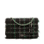 Chanel B Chanel Black with Green Lime Tweed Fabric CC Quilted Boucle Robot Charm Wallet On Chain Italy