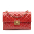 Chanel AB Chanel Red Goatskin Leather Quilted Patent Pagoda Accordion Flap France