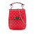 Valentino B Valentino Red Nappa Leather Leather Nappa Rockstud Spike Vertical Satchel Italy