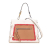 Fendi B Fendi Brown Light Beige Calf Leather Small Bicolor skin Whipstitch Runway Satchel Italy