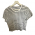 Abercrombie & Fitch Stripped crop baby tee