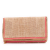 Stella McCartney B Stella McCartney Brown Beige Raffia Natural Material Falabella Fold Over Clutch Italy