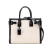 Saint Laurent B Saint Laurent White Ivory with Black Canvas Fabric Baby Sac De Jour Satchel Italy