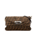 Fendi B Fendi Brown Canvas Fabric Zucca Mia Flap Crossbody Italy