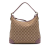 Gucci B Gucci Brown Beige with Pink Canvas Fabric Small GG Miss GG Hobo Italy