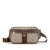 Gucci B Gucci Brown Beige Coated Canvas Fabric Small GG Supreme Ophidia Belt Bag Italy