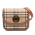 Burberry AB Burberry Brown Beige Coated Canvas Fabric Small House Check Elizabeth Crossbody Italy