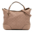 Gucci B Gucci Brown Nude Calf Leather Medium Guccissima Bree Fold Over Tote Italy